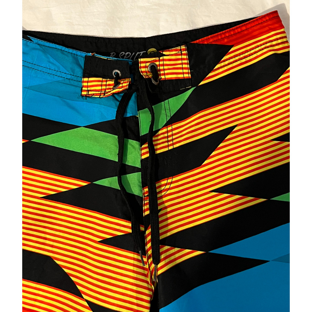B.Split Mens Swim Trunks Size Small Board Shorts Multicolor Pull On Pocket - Picture 4 of 8